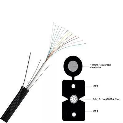 G657A1/G657A2 FTTH Askılı Düşürme Kablosu – Dış Mekan ve İç Mekan FTTX Fiber Optik Kablo, LSZH Kılıflı