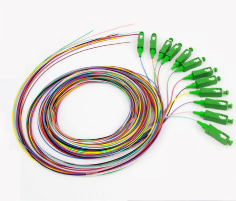 12 Core Pigtails SC/UPC SC/APC Tek modlu 12 Renkli Optik Fiber Pigtail