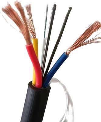 4 çekirdekli bileşik OPLC Bakır iletkenli hibrit fiber optik kablo