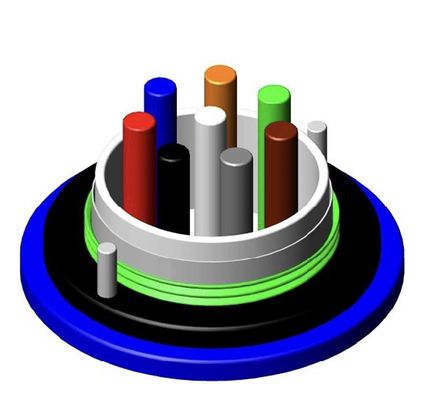 MGXTSV Yangın Dayanıklı Kanal Fiber Optik Kablo Dışarıda Yeraltı Maden Tek Modu Çok Modu