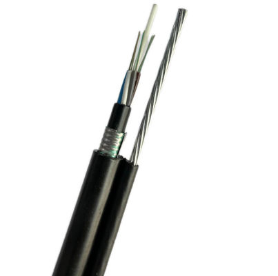 Havadaki tek modlu optik kablo GYTC8S 12 16 24 48 96 Çekirdekli fiber optik kablo