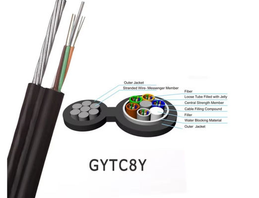 GYTC8S Şekil 8 Fiber Optic Kablo Çaplı Kablolar Uçuş Üstü Mesajcı