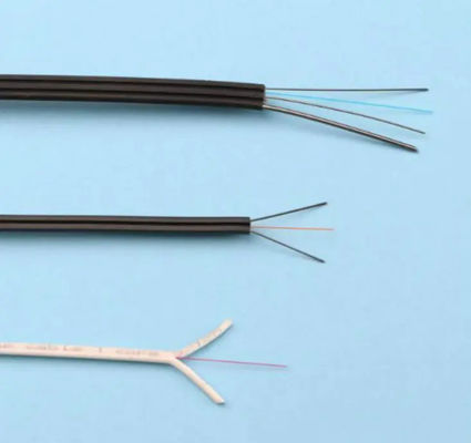 Fiber Optic Kablo 1 2 4 Core GJYXCH/GJYXFCH Çelik Tel FTTH Drop Kablo G657A Dış mekan için