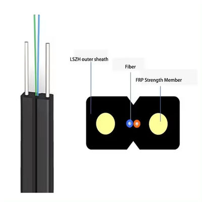 FTTH INDOOR OUTDOOR GJYXCH OPTICAL FIBER DROP CABLE FRP 1 2 4 KÖR FIBER OPTIC CABLE