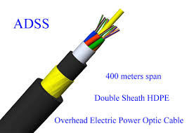 Çift Ceketli ADSS Havai Fiber Optik Kablo Tamamen Dielektrikli Kendinden Destekli Optik Kablo