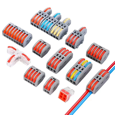 LED Aydınlatma Kablo Konnektörü Hızlı 1'e 2 Çıkışlı Klemens Bloğu 2'ye 4 Çıkışlı Kablo Ayırıcı 3'e 6 Çıkışlı Klemens Kutusu Dış Mekan İçin