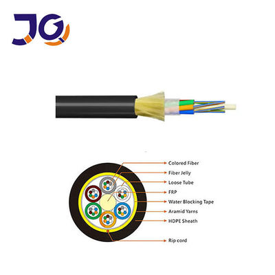 Fiber Optica 24 48 96 Hilos ADSS Span200m 48 96 144 Core Tek/Çifte Ceket ADSS ASU Fiber Optic Kablo