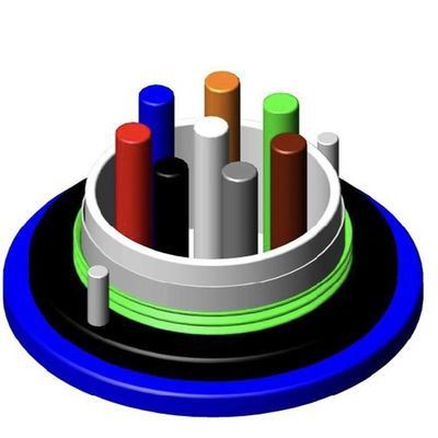 MGTSV 24 çekirdekli açık hava fiber optik kablosu tek modlu zırhlı madenci kanal kablosu
