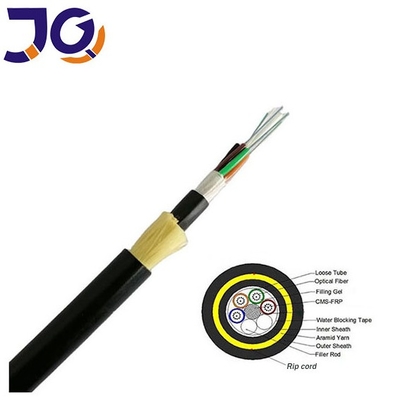 Tüm Dielektrik Kendi Kendini Destekleyen ADSS Fiber Optic Kablo 48 96 Çekirdek G652D Açık Hava Uçuşu Zırhsız Çift Ceket