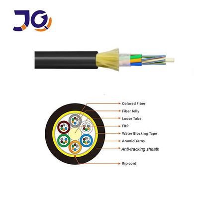 ADSS Tek Ceketli Havai Fiber Optik Kablo Tek Modlu Aramid İplik Mukavemetli Dış Mekan Hava Hattı Kurulumu FTTx Telekom