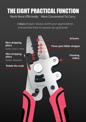 9'u 1 Arada Optik Fiber Sıyırıcı Fiber Optik Pensesi Optik Kablo Sıyırıcı