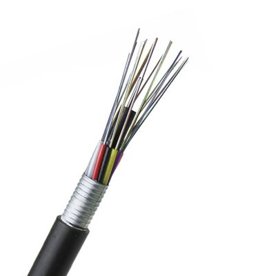 GYTA Alüminyum Zırhlı Fiber Optik Kablo 2 ile 144 çekirdekli gevşek boru Dış kanal doğrudan gömme kurulum