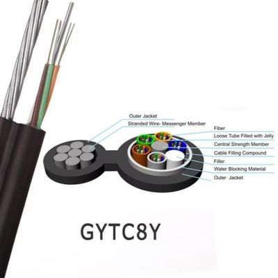 GYTC8S Şekil 8 Fiber Optic Kablo 48/96 Çekirdek Dış Tek Mod G652D