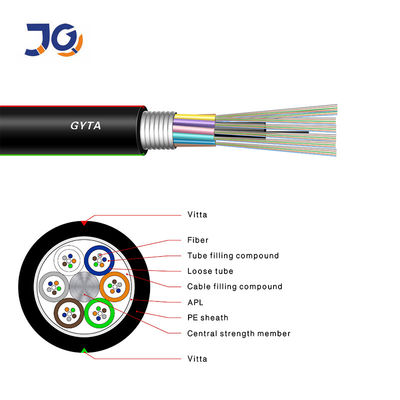 Anti Kemirgen GYTA G652D 48 Çekirdek Açık Fiber Optik Kablo