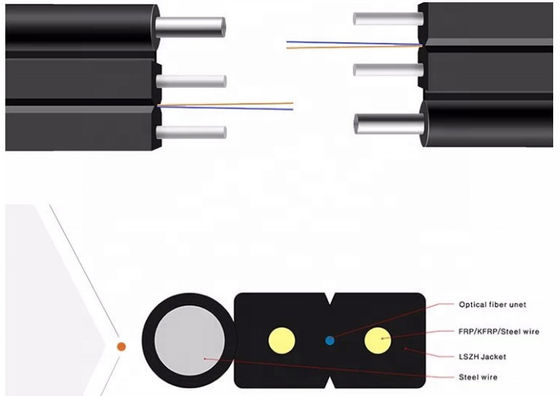 20kgs / Km G657A1 FRP FTTH Optik Fiber Kablo