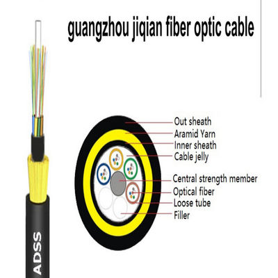 Çift Ceket G652D 100m Açıklıklı 96 Çekirdekli ADSS Fiber Optik Kablo