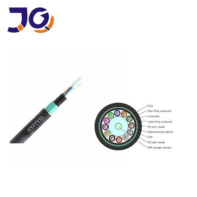 GYFTY53 Çifte kablo zırhlı dış kablo Metal olmayan kuvvetli üye fiber optik kablo