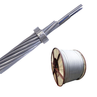 OPGW Optik Güç Yer Tel Fiber Optik Kablo 24 48 çekirdek tek modlu hava güç aktarımı