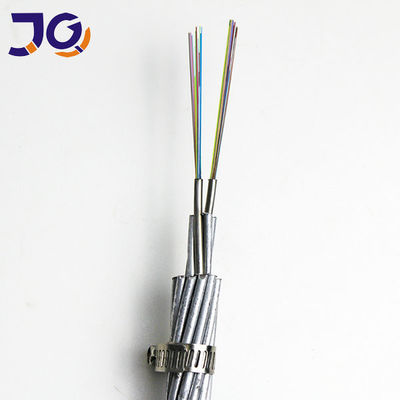 OPGW Optik Güç Yer Tel Fiber Optik Kablo 24 48 çekirdek tek modlu hava güç aktarımı