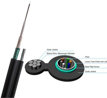 HDPE Ceket 4 Çekirdekli Hava Fiber Optik Kablo Şekil Sekiz GYXTC8S