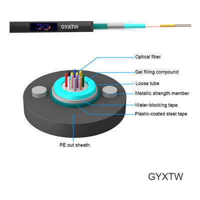 9.0mm Çap 4 Çekirdekli Dış Mekan Kanalı Fiber Optik Kablo