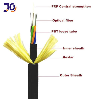 100 Metre Açıklıklı ADSS Fiber Optik Kablo 32F G652D Tekli PE Kılıf