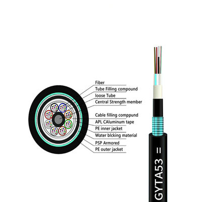 GYTA53 4 144 Çekirdekli Dış Mekan Fiber Optik Kablo Zırhlı Doğrudan Gömülü