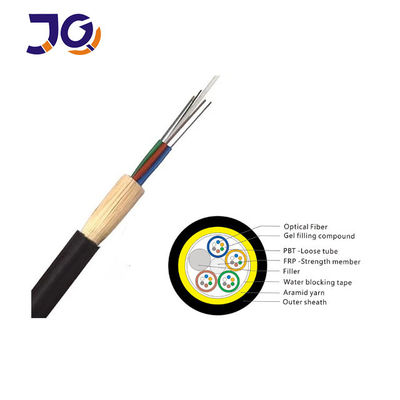 Suya Dayanıklı Gevşek Tüp ADSS Fiber Optik Kablo 96 144 Çekirdek