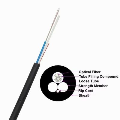 İki FRP Gücü Tek Modlu ASU Fiber Optik Kablo GYFFY 6 Çekirdek