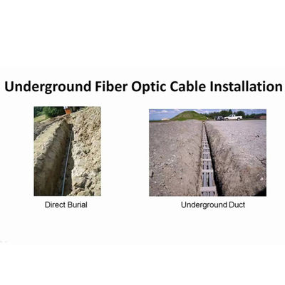 Fiber Kablo GYTS Zırhlı Kanal 24 48 96 144 288 Çekirdek Optik Fiber Kablo