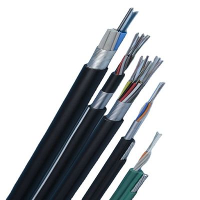 Dış Mekan 12 24 48 96 144 Çekirdek G652D Tek Modlu Zırhlı Fiber Kablo Kanalı Yeraltı GYTS GYTA GYTA53 Fiber Optik Kablo