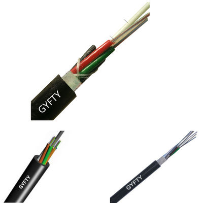 48 Çekirdekli Tek Modlu Kanal GYFTY Fiber Optik Kablo Siyah Renk