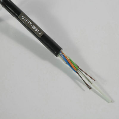 PE Ceket Dış Mekan Fiber Optik Kablo 2 ila 288 Çekirdek GYFTY Örgülü 1KM