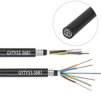 12 24 48 96 Çekirdek Tek Modlu G652d Dış Duct Hava Fiber Optic Kablosu GYTA53 GYTS53