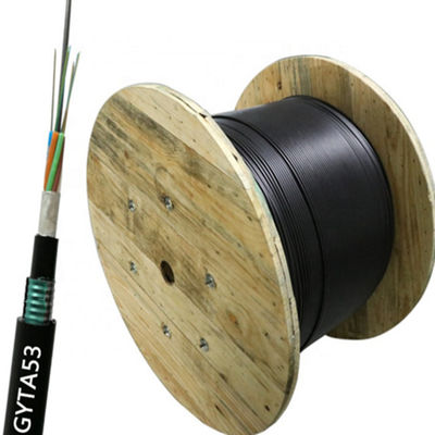 12 24 48 96 Çekirdek Tek Modlu G652d Dış Duct Hava Fiber Optic Kablosu GYTA53 GYTS53
