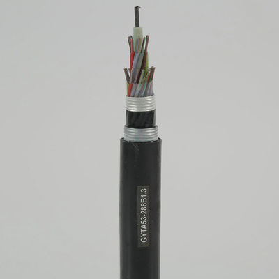 Doğrudan gömülü çelik bant zırhlı 12 96 çekirdekli fiber optik kablo metre başına fiyatı GYTA53