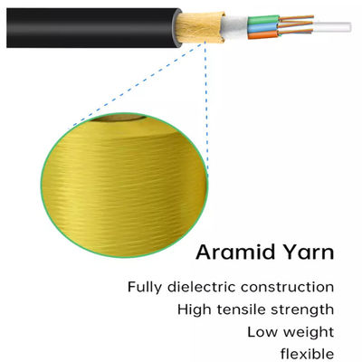 24 hilos 48 çekirdekli ADSS Aramid Yarn Kablo Fiber Optic Kablo 80m 100m 120m 200m Sspan fiber optica Fabrika fiyatı