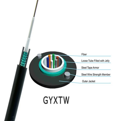 1310nm Dış Mekan Fiber Optik Kablo 4 6 8 12 Çekirdek GYXTW